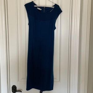 Blue dress with belt